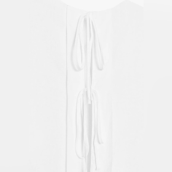 ZARA ZW COLLECTION LINEN TIE TOP - Picture 8 of 10